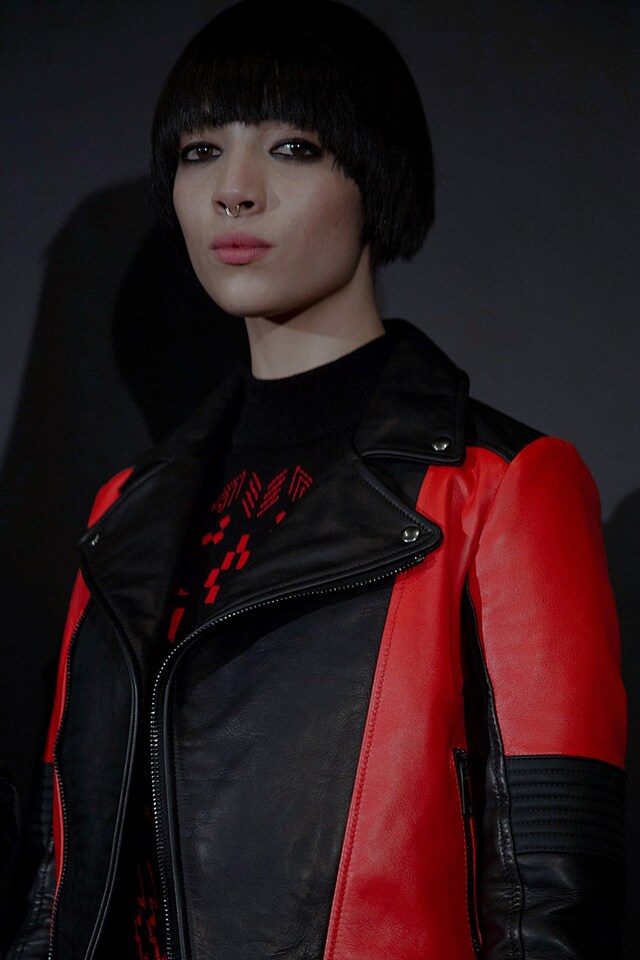 Marcelo Burlon County of Milan AW15 Womenswear red leather 6