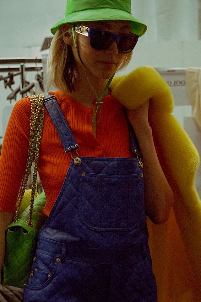 Moschino AW15, Womenswear, Dazed backstage, Milan, 80s 3