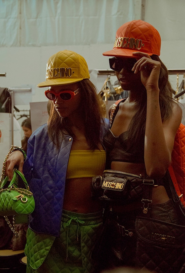 Moschino AW15, Womenswear, Dazed backstage, Milan, 80s 4