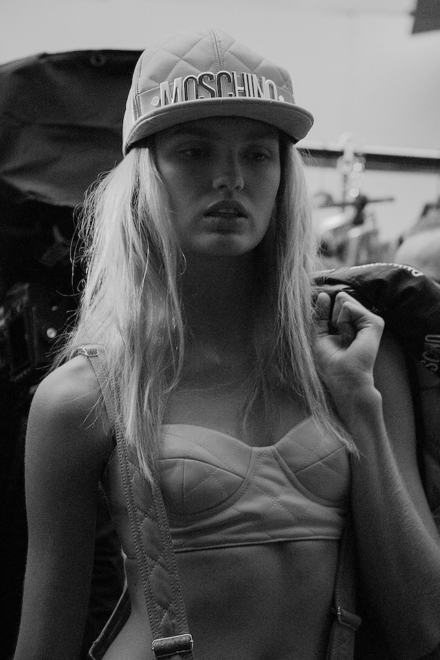 Moschino AW15, Womenswear, Dazed backstage, Milan, 80s 11