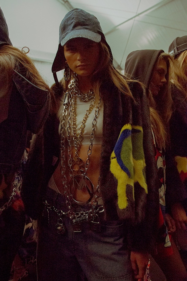 Moschino AW15, Womenswear, Dazed backstage, Milan, 80s 15