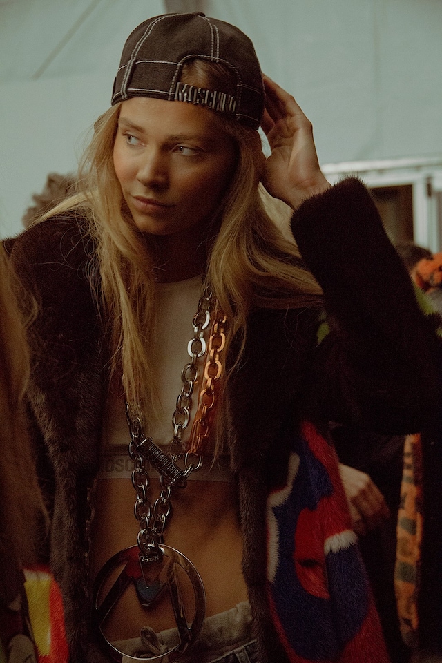 Moschino AW15, Womenswear, Dazed backstage, Milan, 80s 10