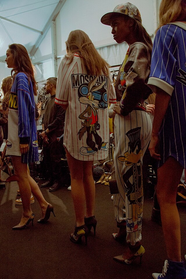 Moschino AW15, Womenswear, Dazed backstage, Milan, 80s 23