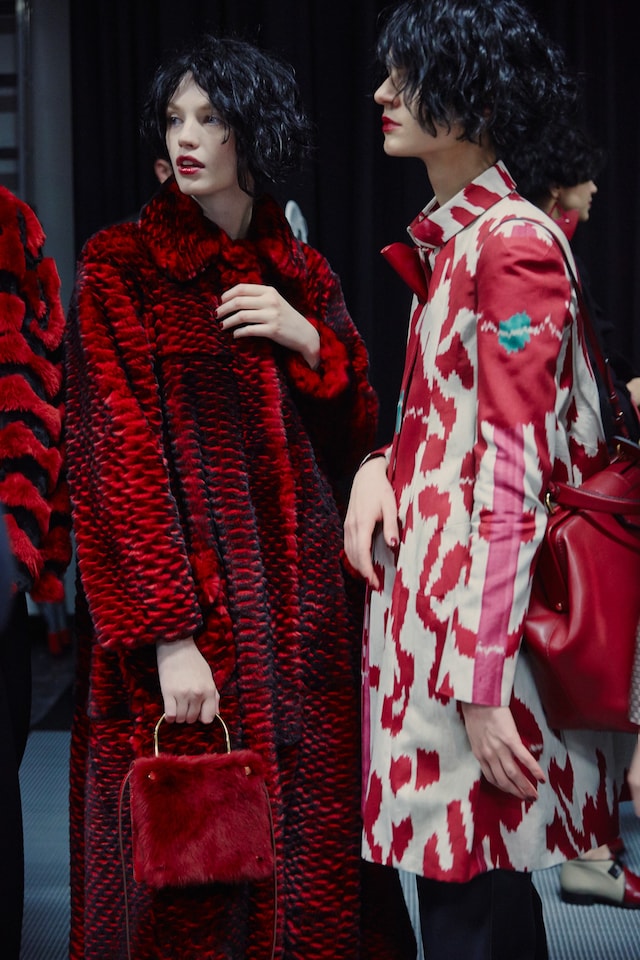 Emporio Armani AW15 Womenswear Dazed backstage fur pattern 15