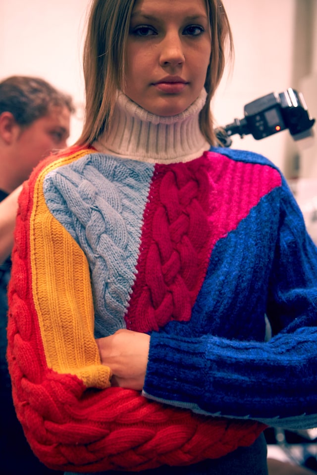 Iceberg AW15 Dazed backstage womenswear high neck knitwear 0