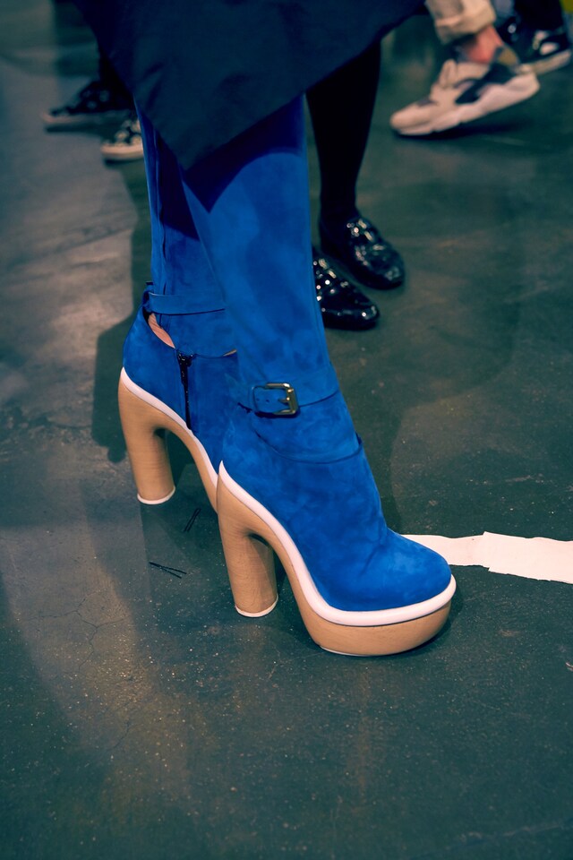 Iceberg AW15 Dazed backstage womenswear shoes suede boots 17