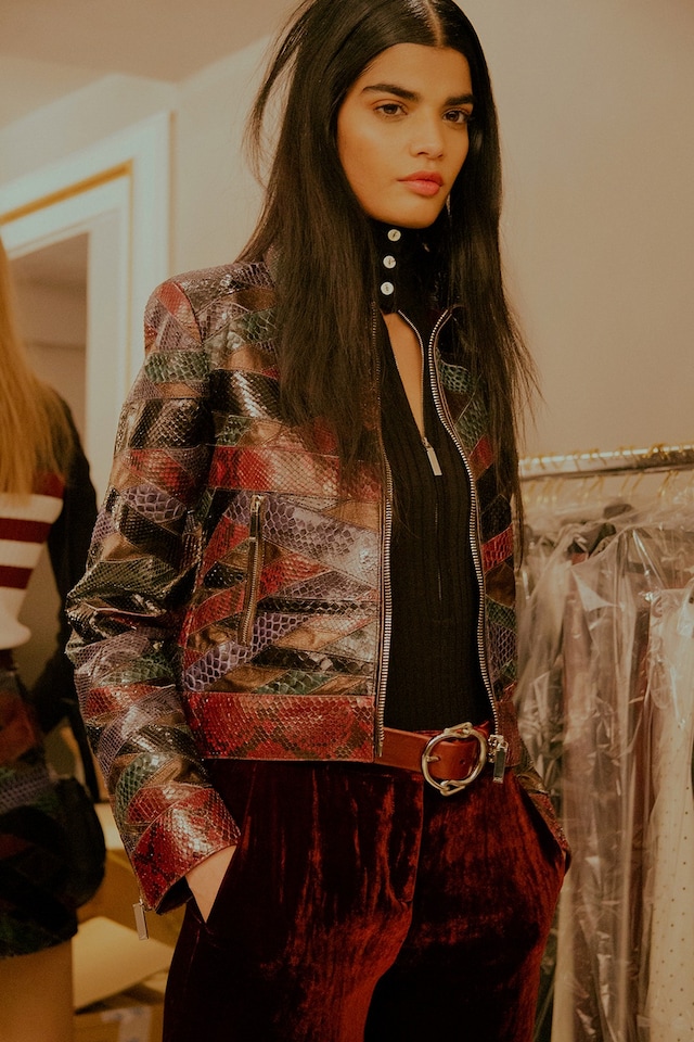 Emilio Pucci AW15 Dazed backstage Womenswear leather patch 2