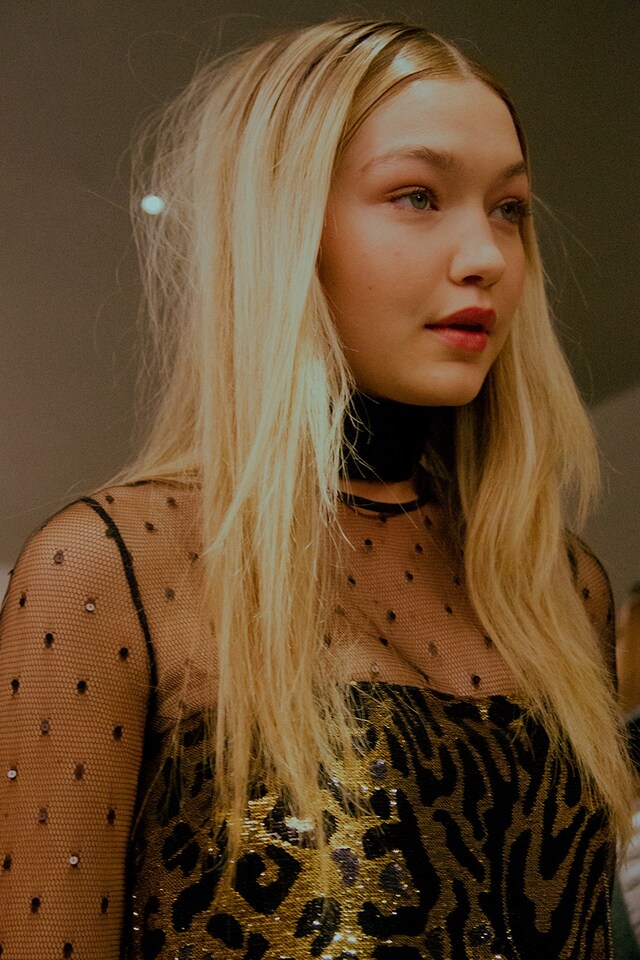 Emilio Pucci AW15 Dazed backstage Womenswear sheer sequins 9