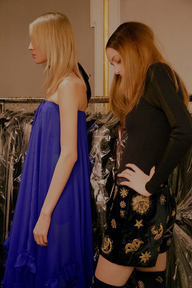 Emilio Pucci AW15 Dazed backstage Womenswear balone blue 13