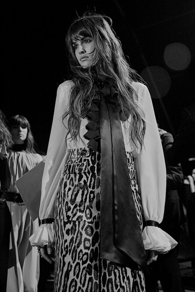 Roberto Cavalli AW15 Dazed backstage Womenswear bouffant 1