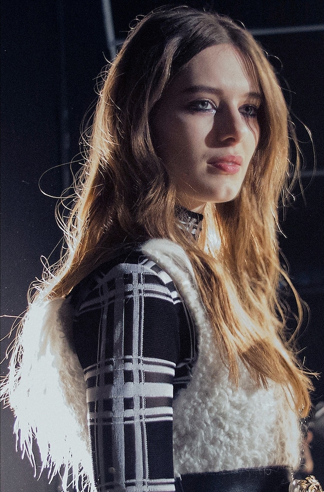 Roberto Cavalli AW15 Dazed backstage Womenswear tartan 8