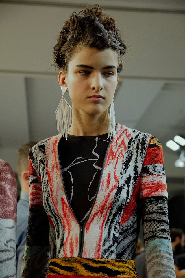 Missoni AW15 Womenswear Dazed backstage marble earrings 0