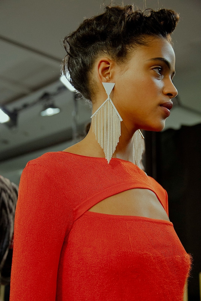 Missoni AW15 Womenswear Dazed backstage earrings red 9