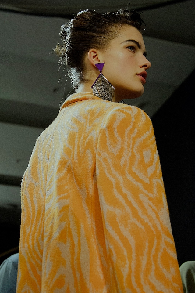 Missoni AW15 Womenswear Dazed backstage blazer orange marble 11