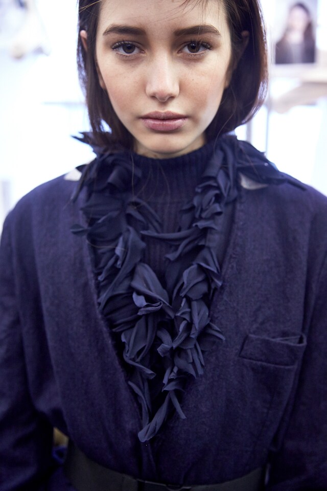 Erika Cavallini AW15 Dazed backstage Womenswear petals navy 0