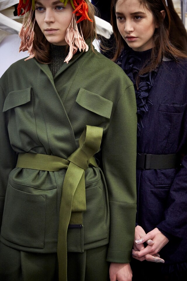 Erika Cavallini AW15 Dazed backstage Womenswear petals coat 1