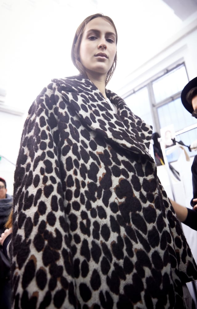 Erika Cavallini AW15 Dazed backstage Womenswear leopard 3