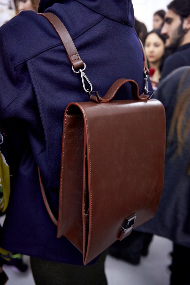 Erika Cavallini AW15 Dazed backstage Womenswear bag detail 18
