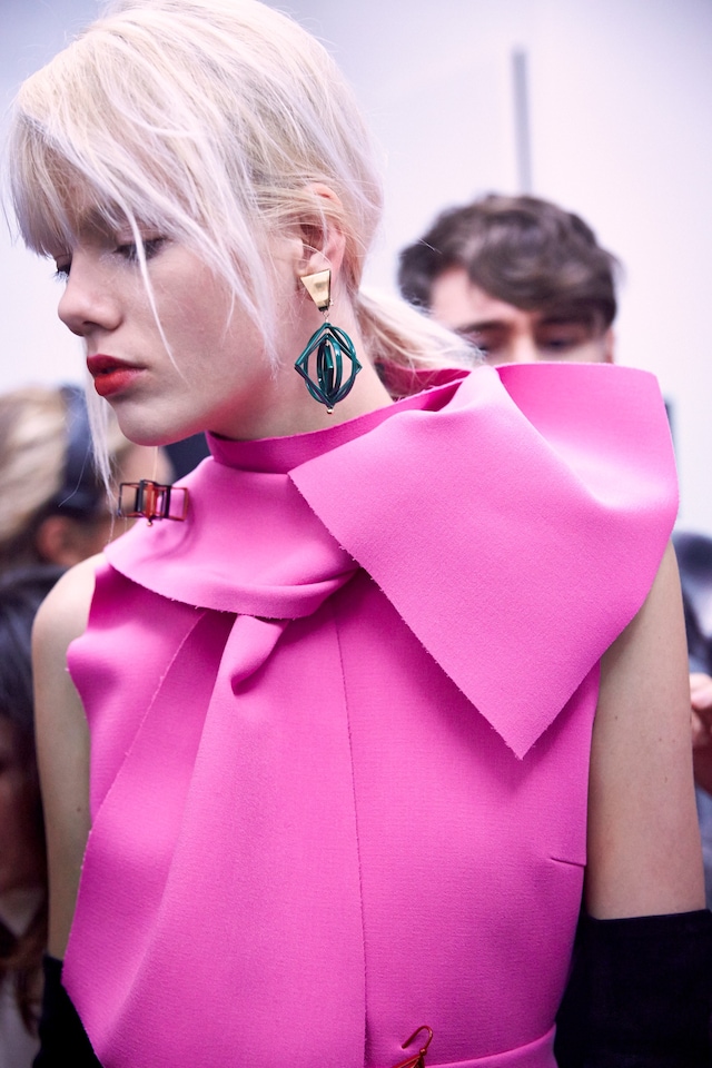 MSGM AW15, Dazed, Womenswear, Drop Earrings, Pink Top 1