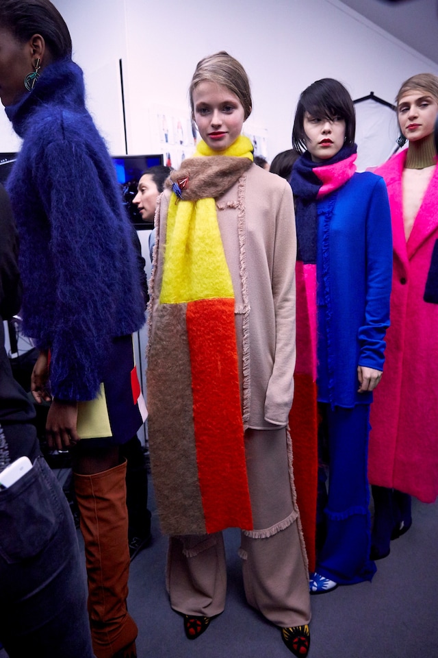 MSGM AW15, Dazed, Womenswear, Fringe Detail, Patchwork Scarf 13
