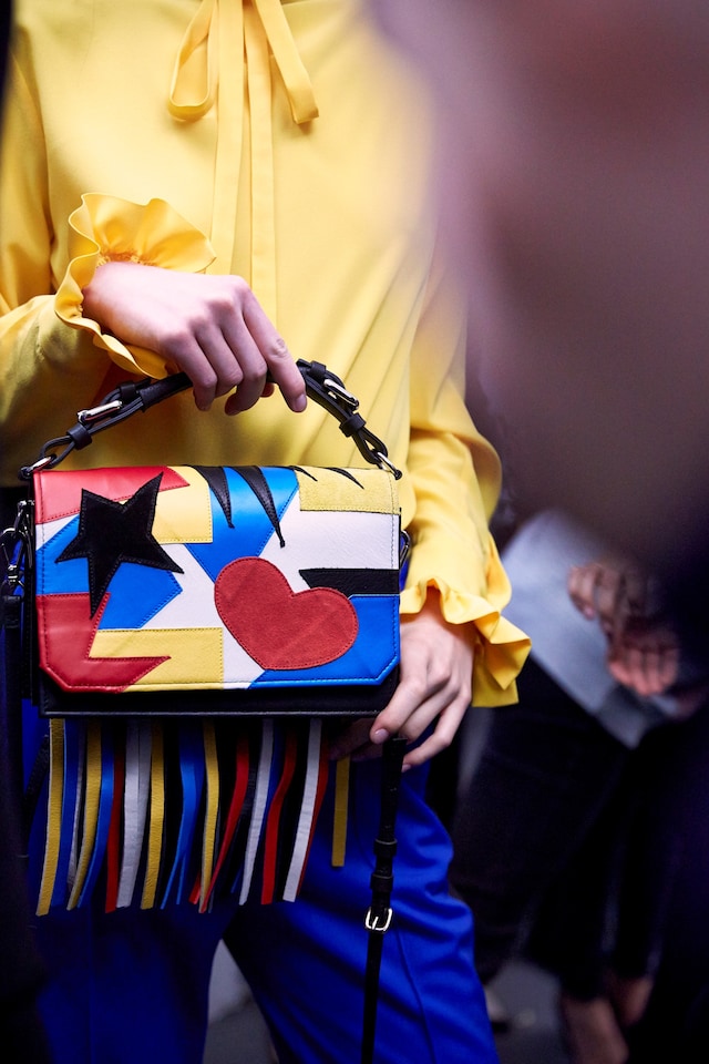 MSGM AW15, Dazed, Womenswear, Graphic Handbag, Yellow Shirt 17