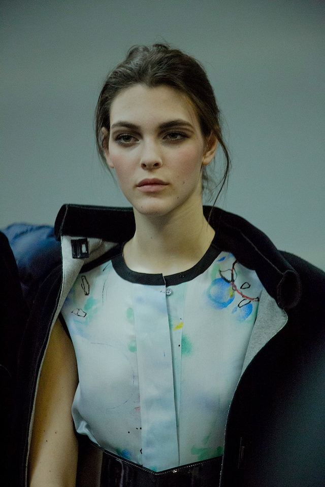 Giorgio Armani AW15 Dazed backstage Womenswear watercolour 10