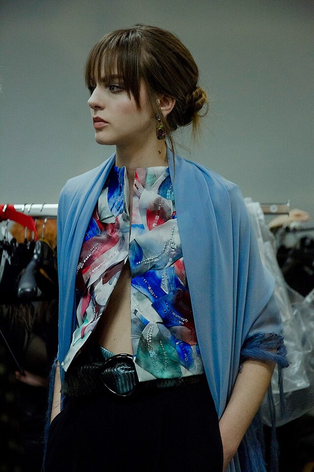 Giorgio Armani AW15 Dazed backstage Womenswear watercolour 8