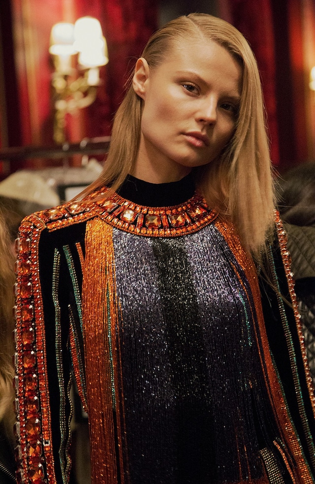 Balmain AW15, Womenswear, Dazed backstage, Paris 5