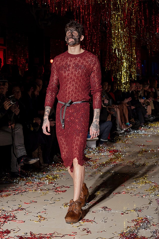 Vivienne Westwood AW15, Dazed knitted man dress Womenswear 7