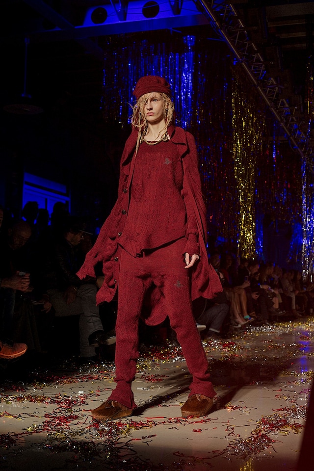 Vivienne Westwood AW15 Dazed Womenswear all red hood knit 11