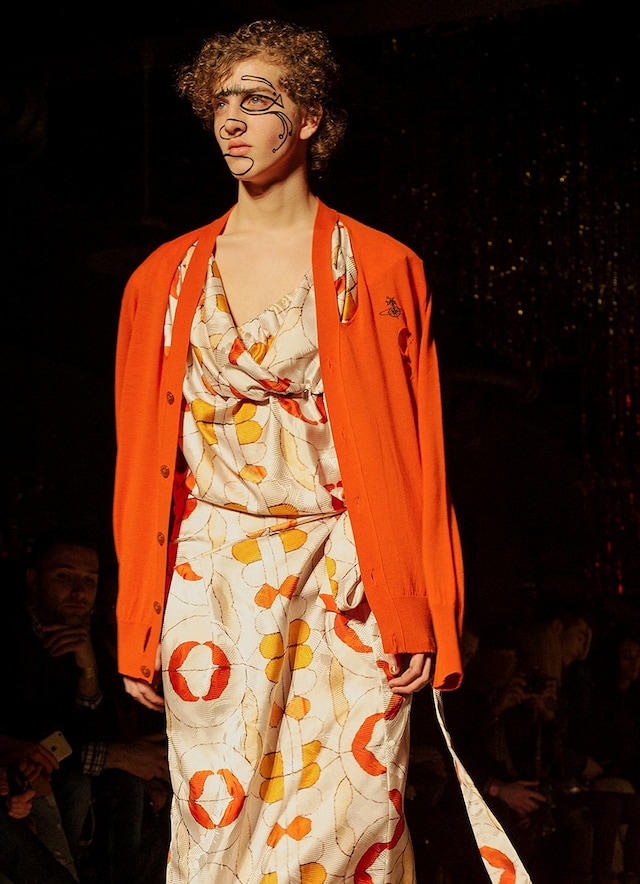 Vivienne Westwood AW15 Dazed Womenswear orange dress man 13