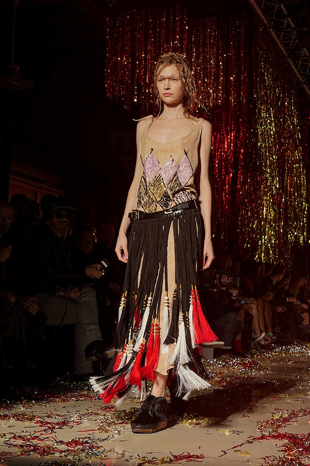 Vivienne Westwood AW15, Dazed runway Womenswear fringe skirt 15