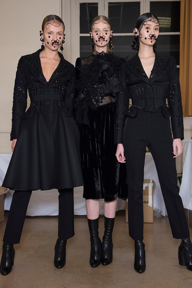 Givenchy AW15, Dazed, Womenswear, Black Sequin, Nose Rings 0
