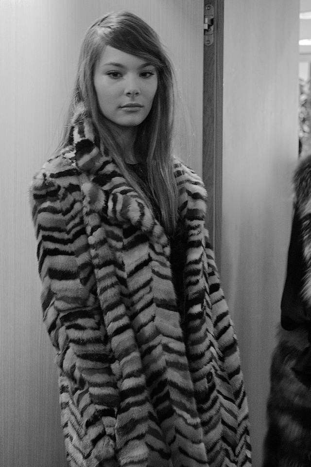 Sonia Rykiel AW15, Dazed, womenswear, stripes coat faux fur 14