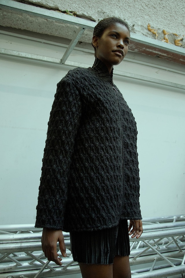 Iris Van Herpen AW15 Dazed backstage womenswear black knit 6