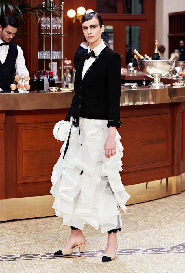 Chanel AW15 Dazed womenswear Ruffle Skirt Button Up Jacket 14