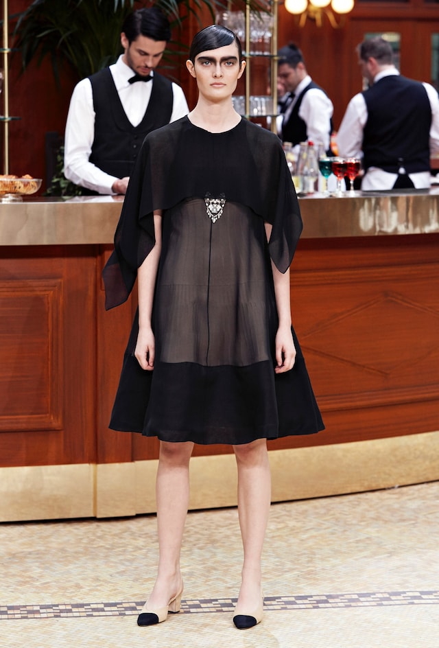 Chanel AW15 Dazed womenswear Sheer Dress Silver Detailing 20