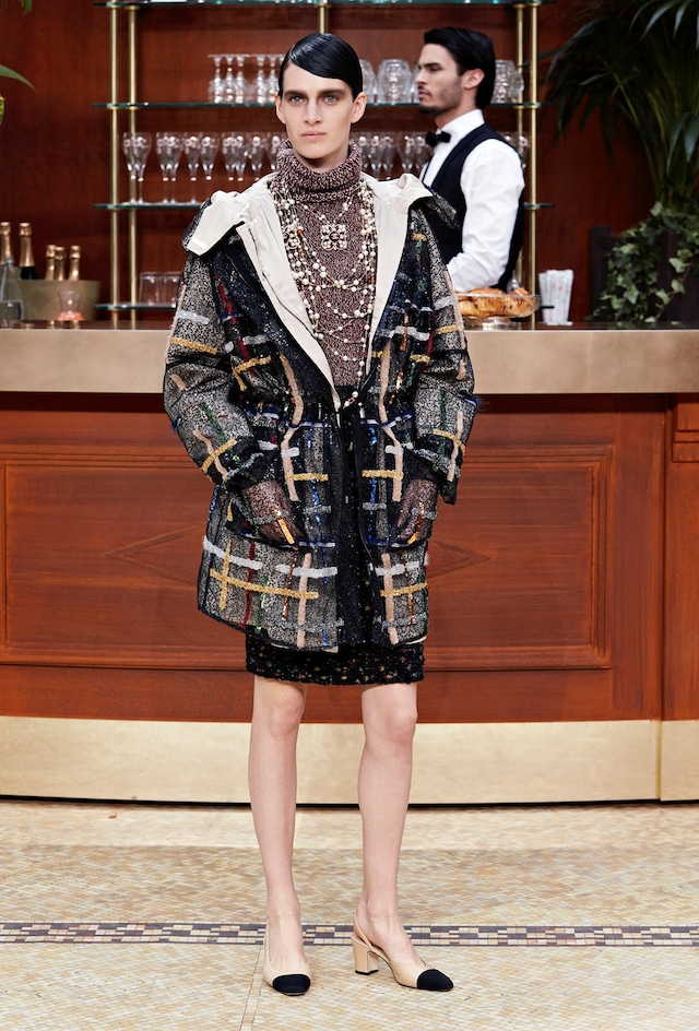 Chanel AW15 Dazed womenswear Tweed Effect Pearls Polo Neck 17