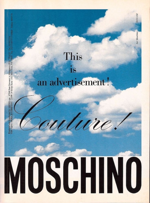 Moschino advertisement, 1990s, Dazed Digital 1