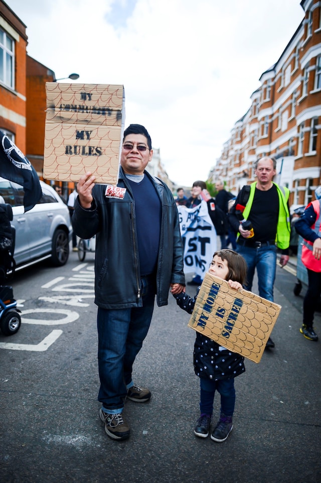 Anti-gentrification protest Reclaim Brixton in London 6