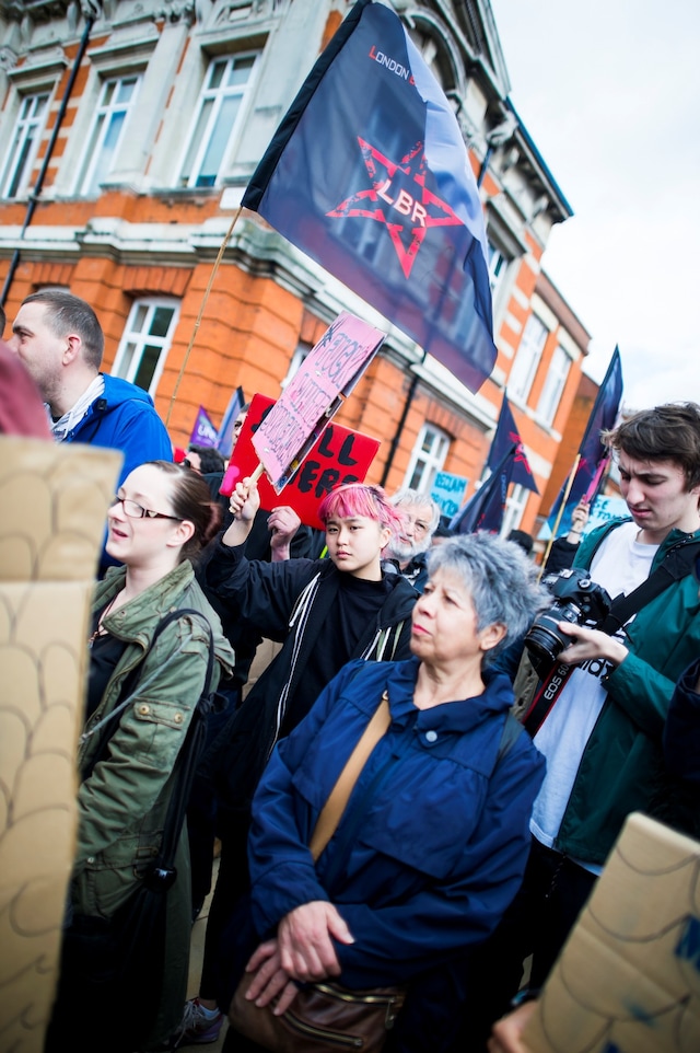 Anti-gentrification protest Reclaim Brixton in London 9