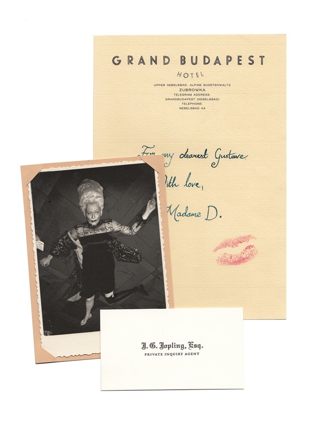 Tilda Swinton, Grand Budapest Hotel, Jopling&#39;s business card