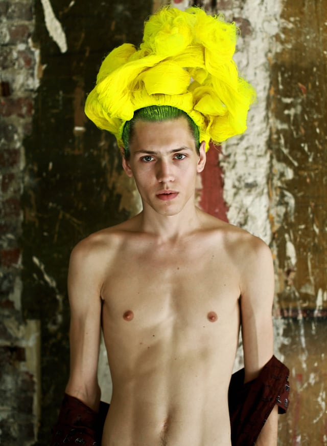 Julien d&#39;ys Comme des Gar&#231;ons Homme Plus SS16 hair 3