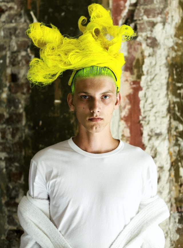 Julien d&#39;ys Comme des Gar&#231;ons Homme Plus SS16 hair 7