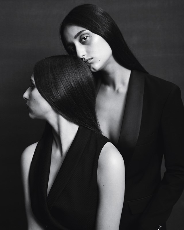 Temperley London AW15 shoot Reba and Jess Maybury