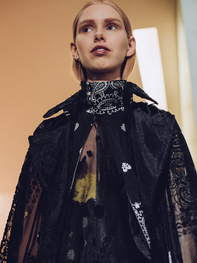 Backstage at Sacai SS16 1