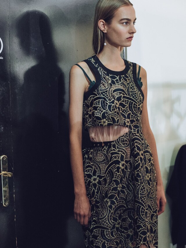 Backstage at Sacai SS16 5