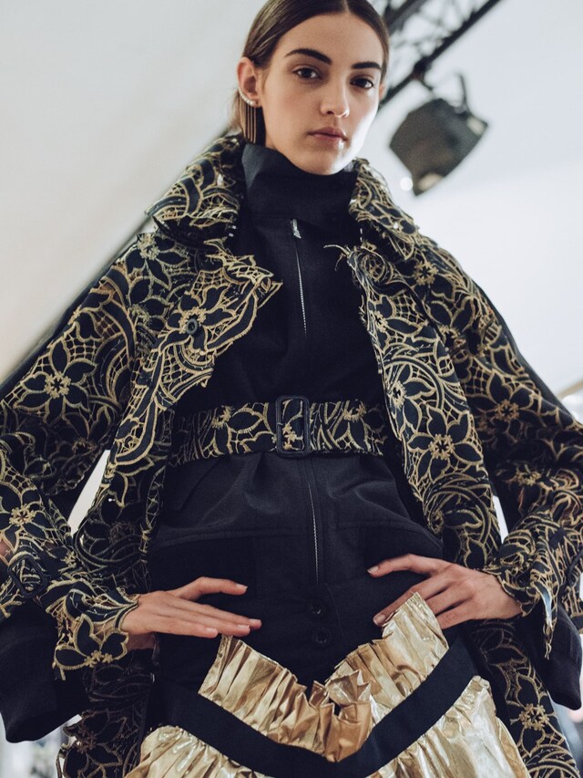 Backstage at Sacai SS16 3
