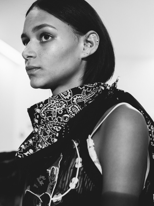 Backstage at Sacai SS16 6