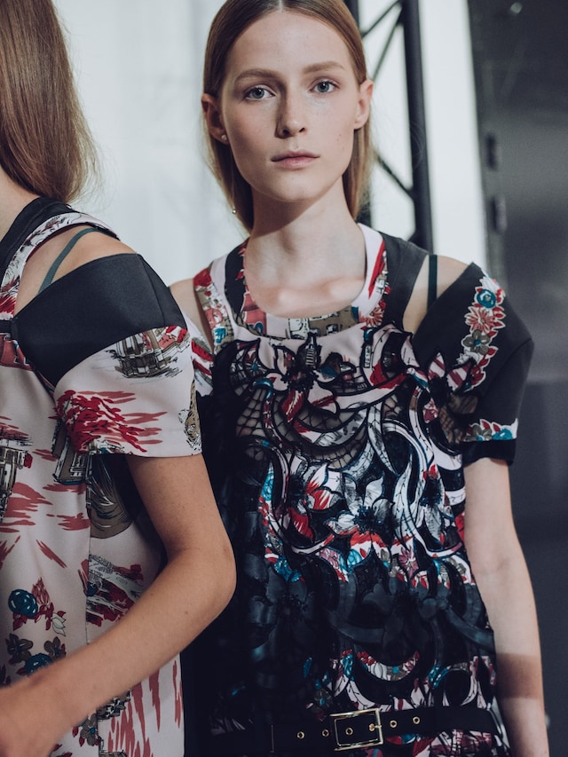 Backstage at Sacai SS16 13